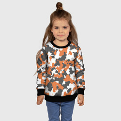 Свитшот детский Orange Camo, цвет: 3D-черный — фото 2