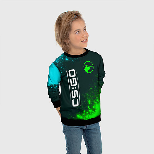 Детский свитшот CS:GO Краска / 3D-Черный – фото 3