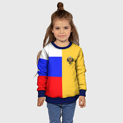 Свитшот детский Имперское знамя ТРИКОЛОР, цвет: 3D-синий — фото 2
