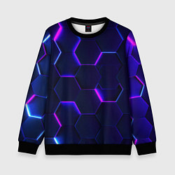 Детский свитшот Соты - неон