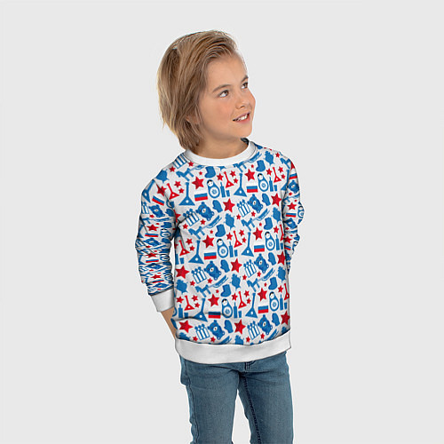 Детский свитшот Русский Символизм / 3D-Белый – фото 3