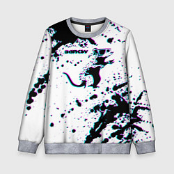 Свитшот детский BANKSY БЭНКСИ крыса в очках глитч, цвет: 3D-меланж