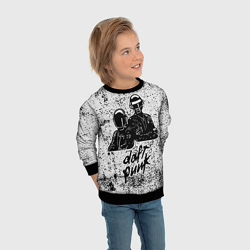 Детский свитшот Daft Punk B&W / 3D-Черный – фото 3