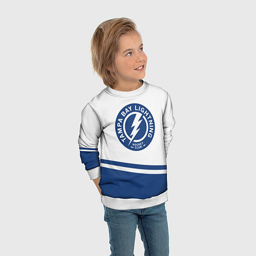 Детский свитшот Tampa Bay Lightning NHL / 3D-Белый – фото 3