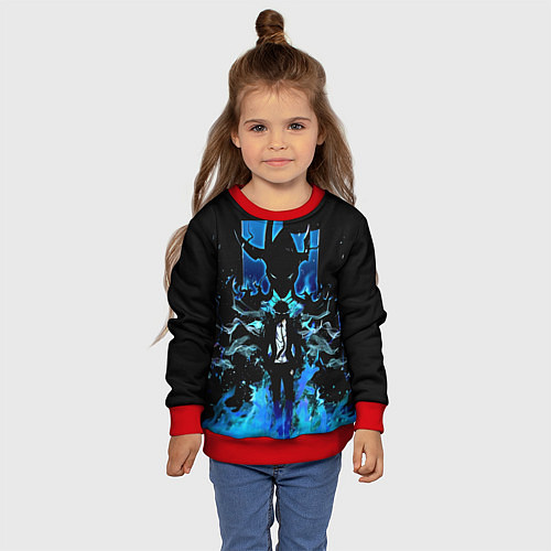 Детский свитшот Поднятие уровня в одиночку Со Джинву / 3D-Красный – фото 4