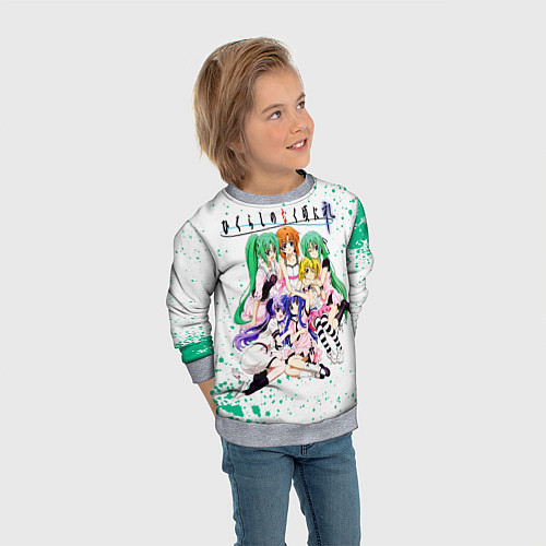 Детский свитшот Когда плачут цикады: Карма, персонажи / 3D-Меланж – фото 3