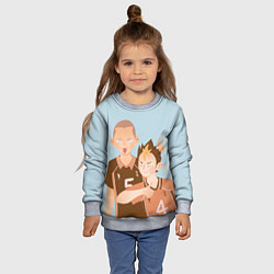 Свитшот детский Рюноскэ и Ю, цвет: 3D-меланж — фото 2