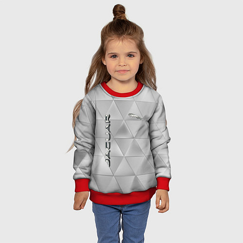 Детский свитшот JAGUR геометрические фигуры / 3D-Красный – фото 4