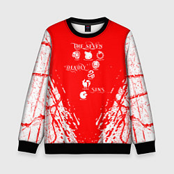 Свитшот детский 7 СМЕРТНЫХ ГРЕХОВ МЕЛОДИАС СИМВОЛ ДРАКОН, цвет: 3D-черный