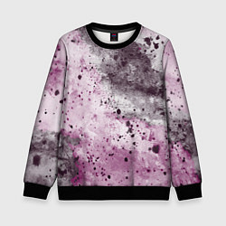 Свитшот детский Гранж Разводы и брызги краски, цвет: 3D-черный