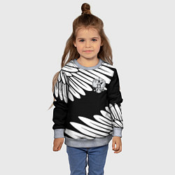 Свитшот детский КРЫЛЬЯ СВОБОДЫ ГЕРБ РОССИИ, цвет: 3D-меланж — фото 2