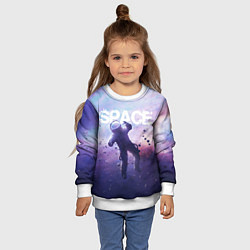 Свитшот детский Space walk, цвет: 3D-белый — фото 2