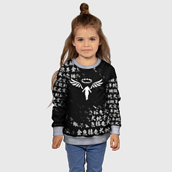 Свитшот детский WALHALLA TEAM BLACK WHITE ЛОГО ТОКИЙСКИЕ МСТИТЕЛИ, цвет: 3D-меланж — фото 2