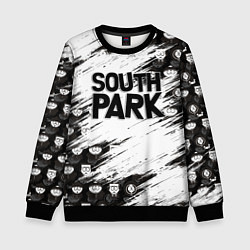 Свитшот детский Южный парк - персонажи и логотип South Park, цвет: 3D-черный