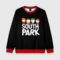 Свитшот детский Южный парк мультфильм - персонажи, цвет: 3D-красный