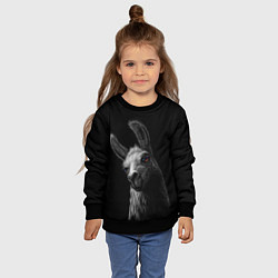Свитшот детский Портрет милой ламы, цвет: 3D-черный — фото 2