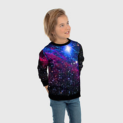 Свитшот детский Открытый космос Star Neon, цвет: 3D-черный — фото 2