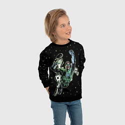 Свитшот детский Космический защитник - Зеленый Фонарь, цвет: 3D-черный — фото 2