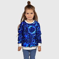 Свитшот детский Пузыри воздуха в воде Pattern, цвет: 3D-белый — фото 2