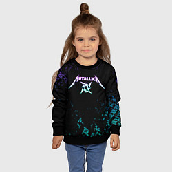 Свитшот детский Metallica металлика neon, цвет: 3D-черный — фото 2