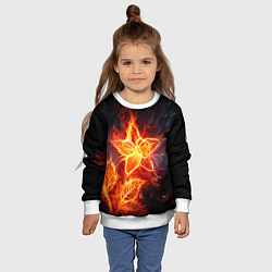 Свитшот детский Flower Neon Fashion 2035 Flame, цвет: 3D-белый — фото 2