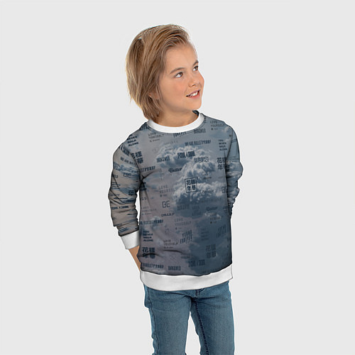 Детский свитшот BTS Дискография / 3D-Белый – фото 3