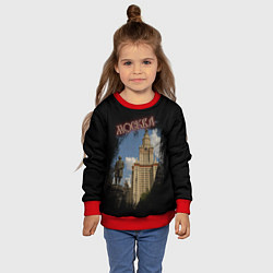 Свитшот детский Москва МГУ, цвет: 3D-красный — фото 2