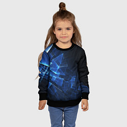 Свитшот детский Трехмерные кубы, цвет: 3D-черный — фото 2
