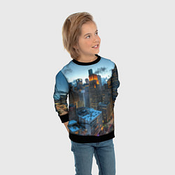 Свитшот детский Городские будни, цвет: 3D-черный — фото 2