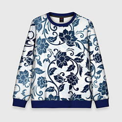 Детский свитшот Гжелевые цветы