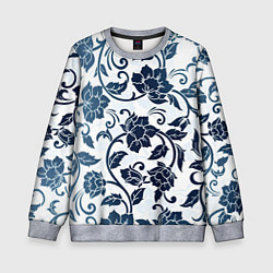 Детский свитшот Гжелевые цветы