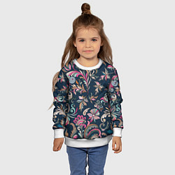 Свитшот детский Холодная хохлома, цвет: 3D-белый — фото 2