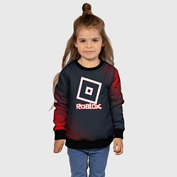 Свитшот детский Roblox : logo, цвет: 3D-черный — фото 2