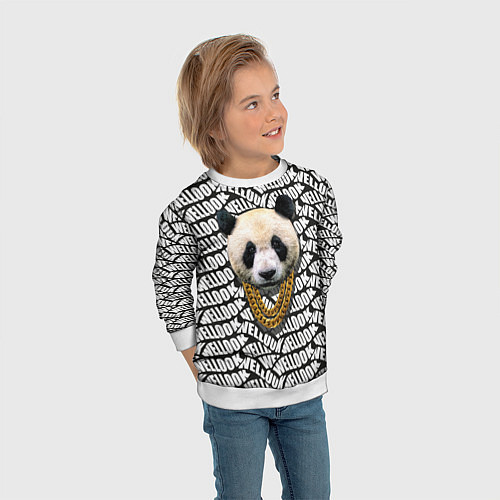 Детский свитшот Panda Look / 3D-Белый – фото 3