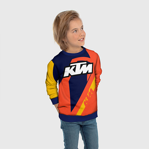Детский свитшот KTM VINTAGE SPORTWEAR / 3D-Синий – фото 3