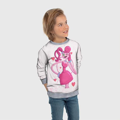 Детский свитшот POPPY PLAYTIME - Mommy long legs - Мамочка длинные / 3D-Меланж – фото 3