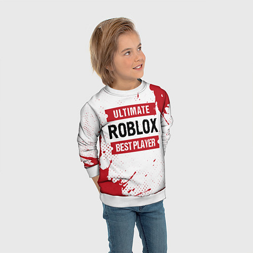Детский свитшот Roblox Ultimate / 3D-Белый – фото 3