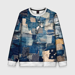 Детский свитшот Patchwork Jeans Осень Зима 2023