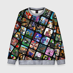 Свитшот детский ROBLOX СЮЖЕТЫ, цвет: 3D-меланж