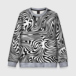 Детский свитшот Сумасшедшая зебра Абстрактный узор с извилистыми л