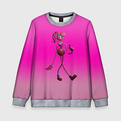 Свитшот детский POPPY PLAYTIME МАМА ДЛИННЫЕ НОГИ, цвет: 3D-меланж