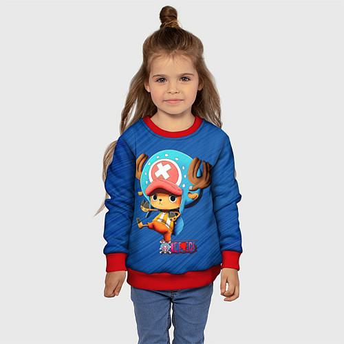 Детский свитшот Тони Тони Чоппер-врач пиратов / 3D-Красный – фото 4