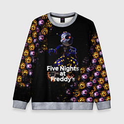 Свитшот детский Five Nights at Freddys Луна паттерн, цвет: 3D-меланж
