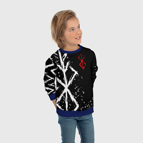 Детский свитшот БЕРСЕРК - КЛЕЙМО ЖЕРТВЫ / 3D-Синий – фото 3