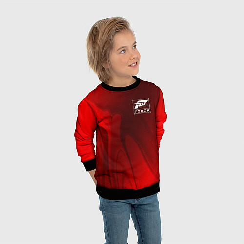 Детский свитшот FORZA HORIZON - Арт / 3D-Черный – фото 3
