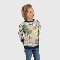 Свитшот детский Цветы Свадебный Букет, цвет: 3D-синий — фото 2