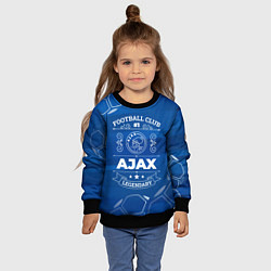 Свитшот детский Ajax Football Club Number 1, цвет: 3D-черный — фото 2