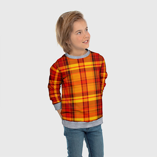 Детский свитшот SCOTTISH STYLE / 3D-Меланж – фото 3