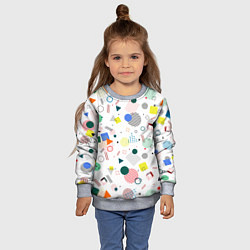 Свитшот детский MULTICOLORED GEOMETRIC SHAPES, цвет: 3D-меланж — фото 2