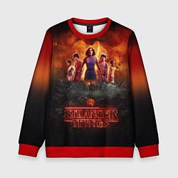 Свитшот детский ОЧЕНЬ СТРАННЫЕ ДЕЛА STRANGER THINGS, цвет: 3D-красный
